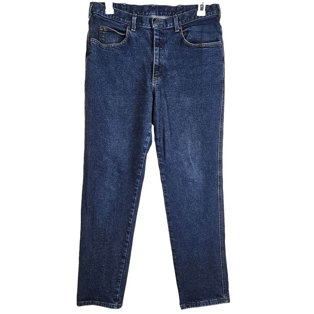LL Bean Straight Leg Jeans Men’s 36x32 Blue Denim stretch classic USA vintage